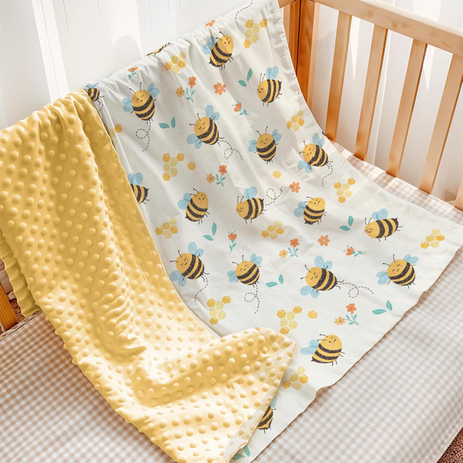 Cross-border Baby Quilt Baby Pacifying Bean Blanket Cover Printed Bean Velvet Children's Blanket Children's Air-conditioning Quilt