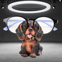 桌面收纳装饰创意可爱萌宠乖乖狗天然树脂入户鞋柜装饰摆件