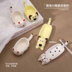 アニメの萌えペット陶磁器の洗筆カップのネイルツールはとてもかわいいです。