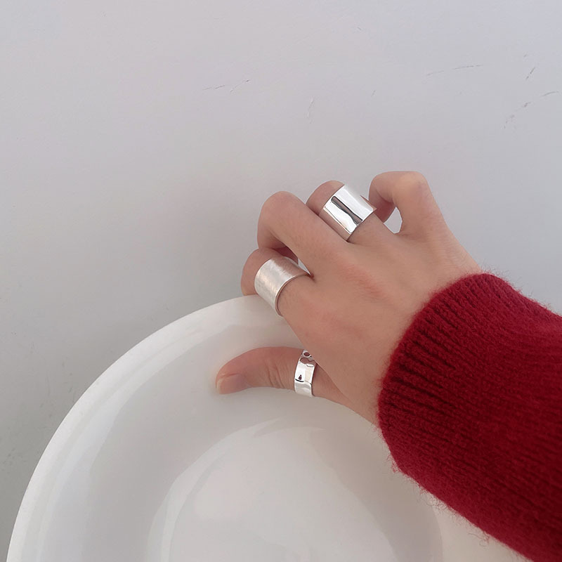 Adjustable Silver Ring Minimalist Open Design For Women Fashion_voghion.com