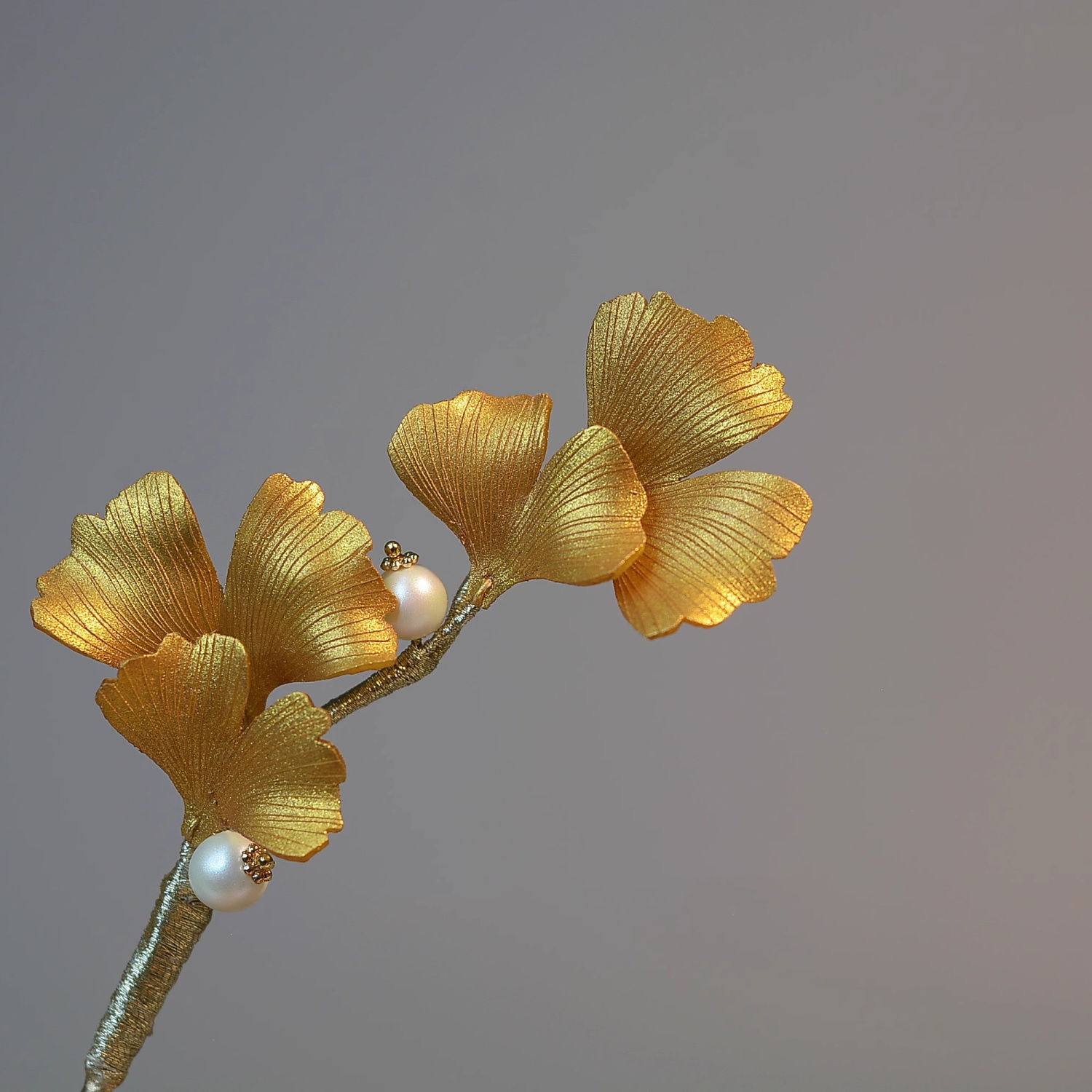 Broche feuille de ginkgo, peigne à cheveux, épingle à cheveux thermorétractable, cheongsam, hanfu ancien, style chinois moderne, rétro, polyvalent, simple_voghion.com