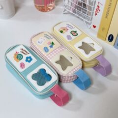 かわいいピクニックシリーズ鉛筆バッグインニッチ大容量高価値文具収納袋学生漫画筆箱