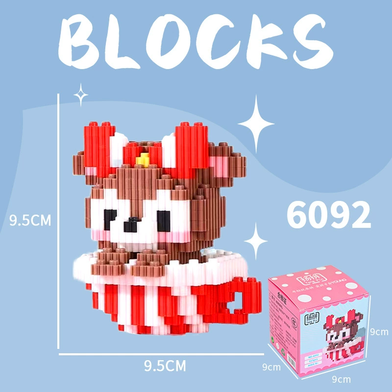Cartoon Building Block Toy Set, Mini Constructor Doll, 9×9×9 cm, Assorted Character Designs