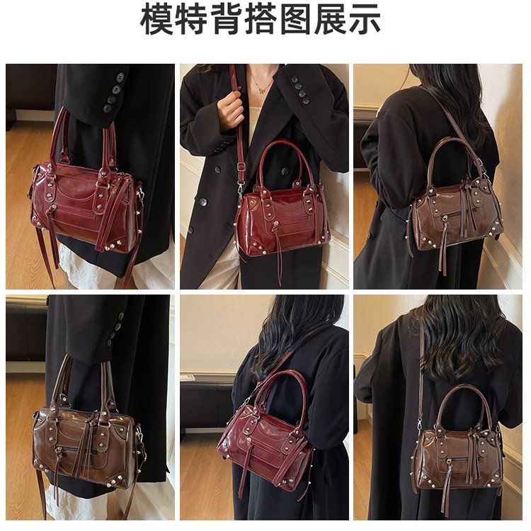 Muñeca transfronteriza bolsas de almohada de clavos de gran capacidad bolsas de mano de hombro