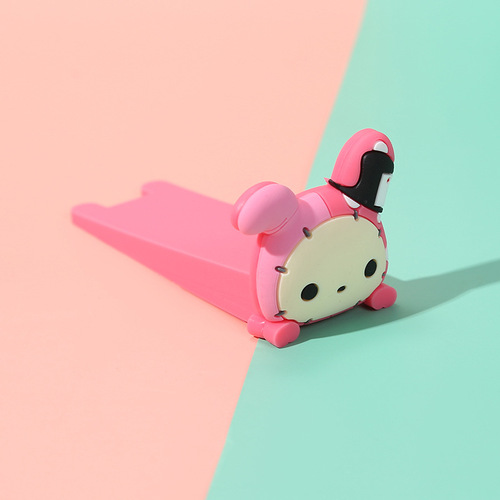 Household door damping buffer cartoon cute soft rubber door stop anti-theft and anti-collision punch-free door stopper wholesale