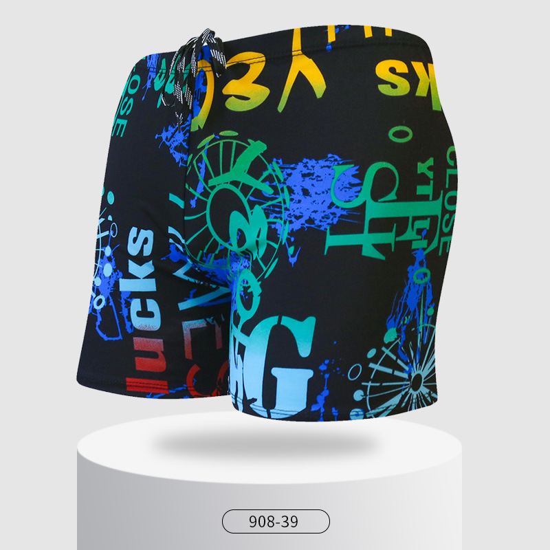 Bañadores de natación para hombres de secado rápido anti-vergüenza para adultos más tamaño boxeador playa pantalones cortos de natación de aguas termales moda cómodos Bañadores