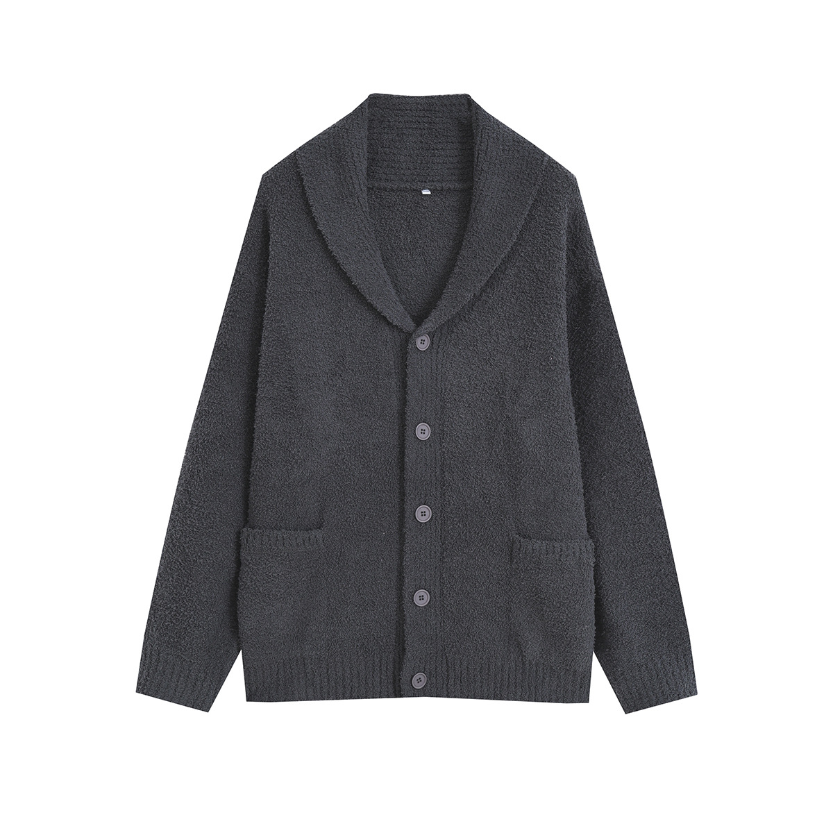 다크 그레이 남성용 모직 탑