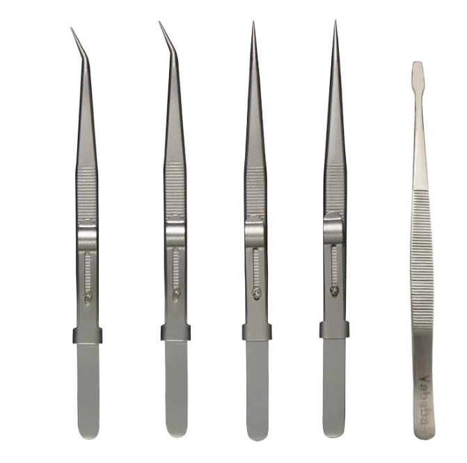 Пинцет, набор из 5 прецизионных пинцетов-антистатический пинцет из нержавеющей стали, для электроники