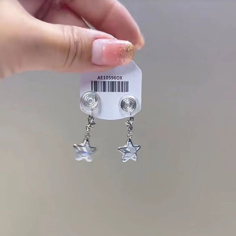 Daily, Shopping Occasion Alloy Material 1 Pair Casual Streetwear Pentagram Plating Inlay Alloy Artificial Gemstones Drop Earrings