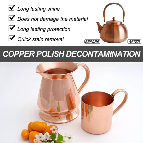 Jaysuing copperware cleaner, copper pot, copperware deoxidizer, brass, copper rust remover and brightener