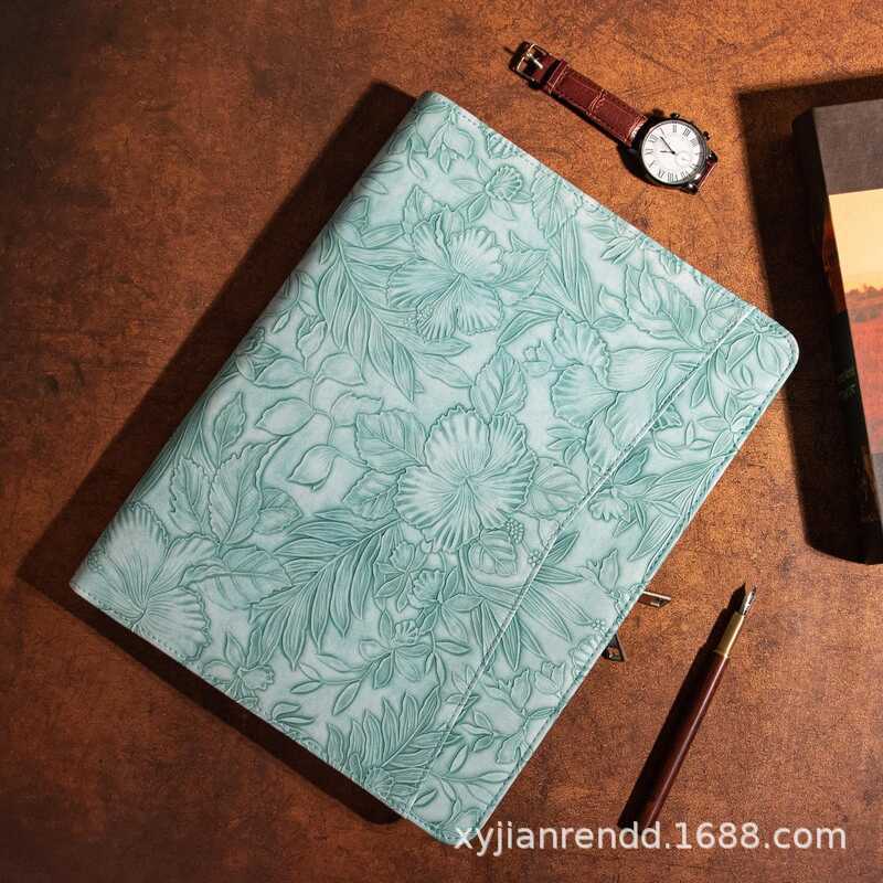 A4 Embossed Multifunctional Tablet iPad Business Leather Office Folder Business Trip Office Stationery Bag