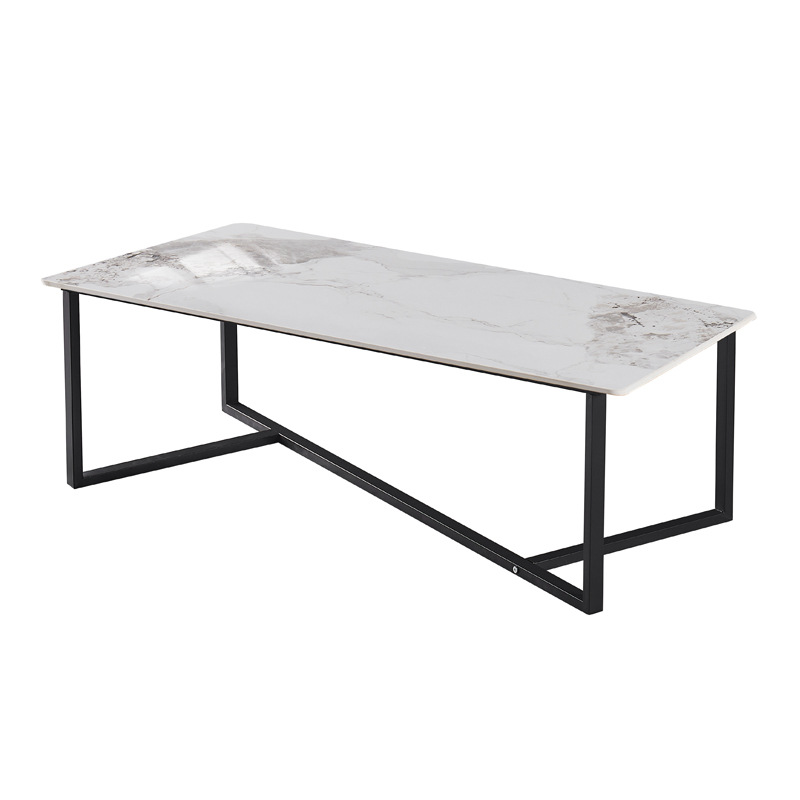 Mesa de té italiana de lujo ligero pequeño tipo de casa simple sala de estar moderna mesa de té creativa mesa de comedor mesa de té geométrica