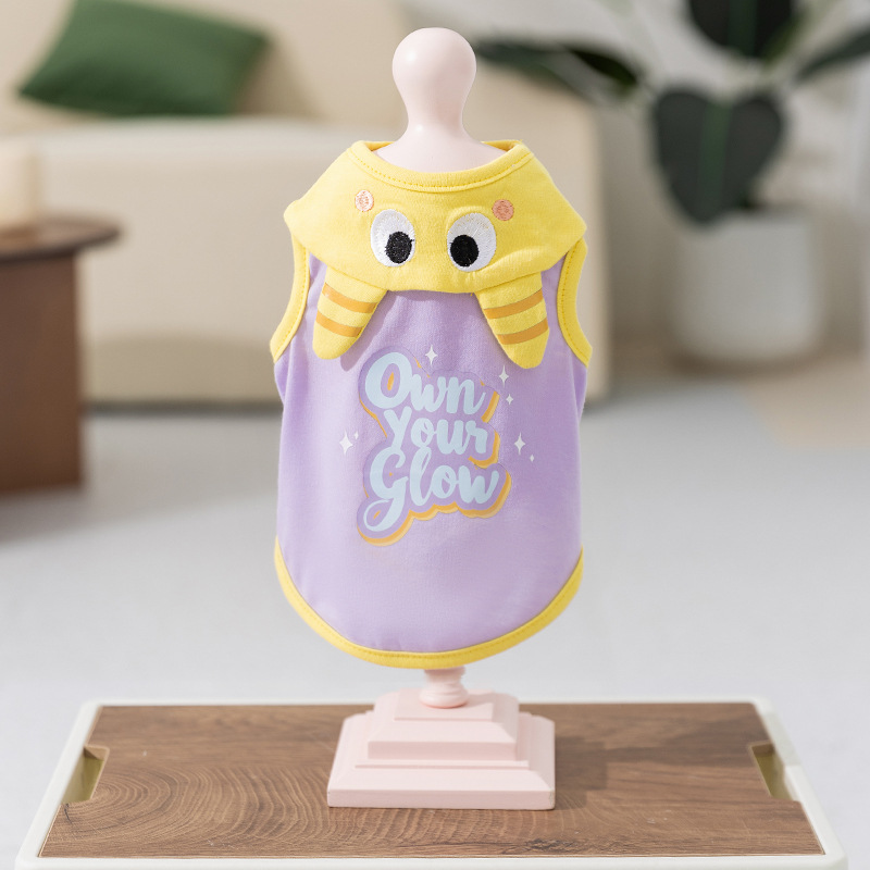 Gato primavera y verano monstruo collar gato pequeño gato chaleco gato sin pelo ropa de mascota felina Teddy chaleco perro pequeño