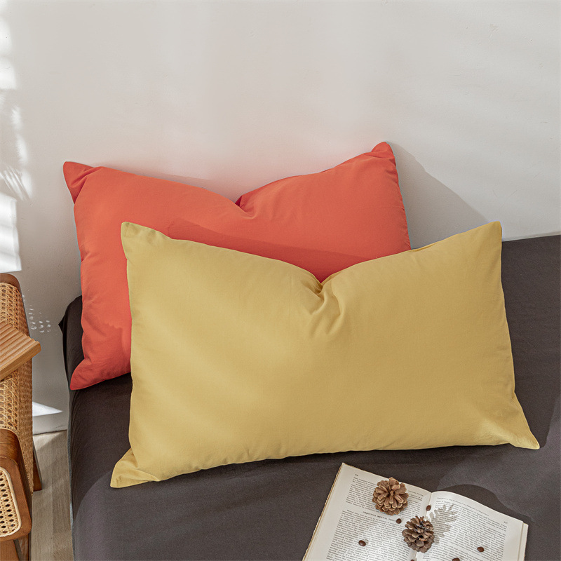 Funda de almohada Par de algodón Funda de núcleo de almohada simple para adultos Funda de almohada para niños Funda de revestimiento de núcleo de almohada Funda de almohada individual Hogar