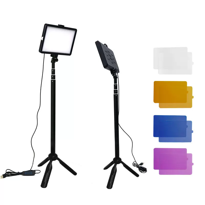 桌面平板方灯视频拍摄摄影器材led直播补光便携方形灯柔光可调