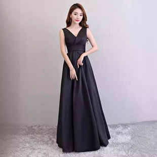 V-Neck Chorus Clothing 2025 Performance Clothing Annual Meeting Host Solo Performance Clothing Party Elegant Evening Long Dress Skirt