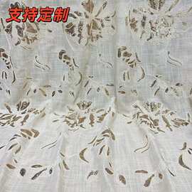 工厂水溶重工珠片绣花面料 女装婚纱礼服 旗袍汉服连衣裙布料配饰