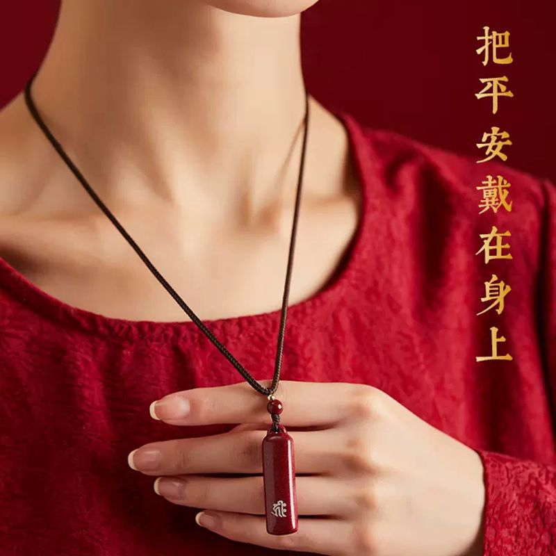 Colgante de santo patrón con estampado en caliente del zodiaco de arena de oro púrpura Natural, colgante de Buda natal de cinabrio de alto contenido, collar, cadena para teléfono móvil