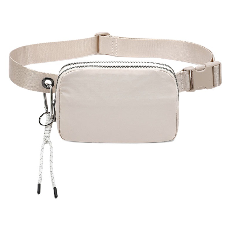 LULU mismo estilo bolsa de nylon de doble capa bolsa de cintura impermeable ocio deportes cintura bolsa fitness pecho bolsa transfronteriza corriendo bolsa de almacenamiento