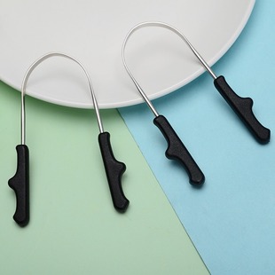 Cross-Border Stainless Steel Tongue Cleaner Tongue Brush U-Shaped Scraper Bad Breath Cleaning Artifact Oral Care Tool Manufacturer