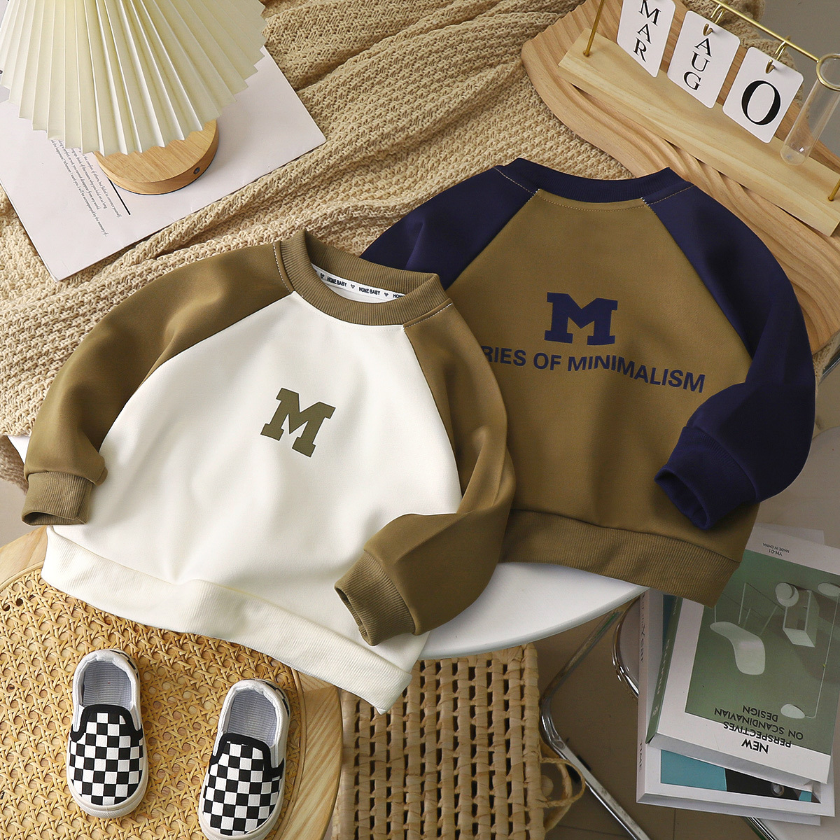 Men's and Women's Children's Round Neck T-Shirts with Long Sleeves, 2023 Autumn/Winter New Arrival, Letter Hoodies, Baby Style, Korean Version, Wholesale