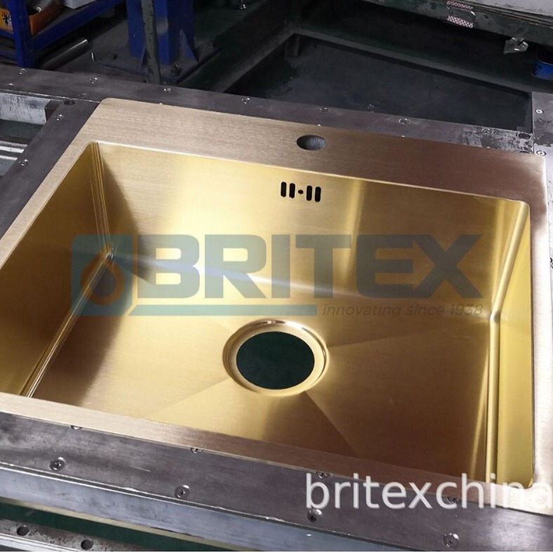 Handmade European high-end garden villa pure brass kitchen single sink basin bathroom sink