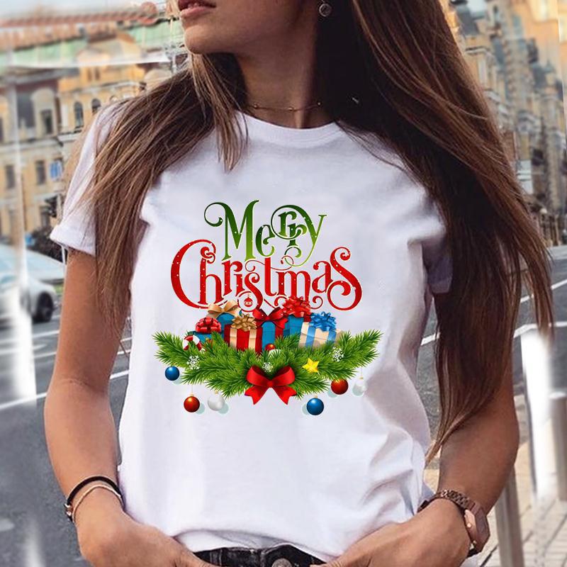 Cross Border Christmas Holiday T-Shirt Christmas Party Women Fashion Short Sleeve Christmas Holiday Merry Christm Cross Border Christmas Holiday T-Shirt Christmas Party Women Fashion Short Sleeve Christmas Holiday Merry Christm