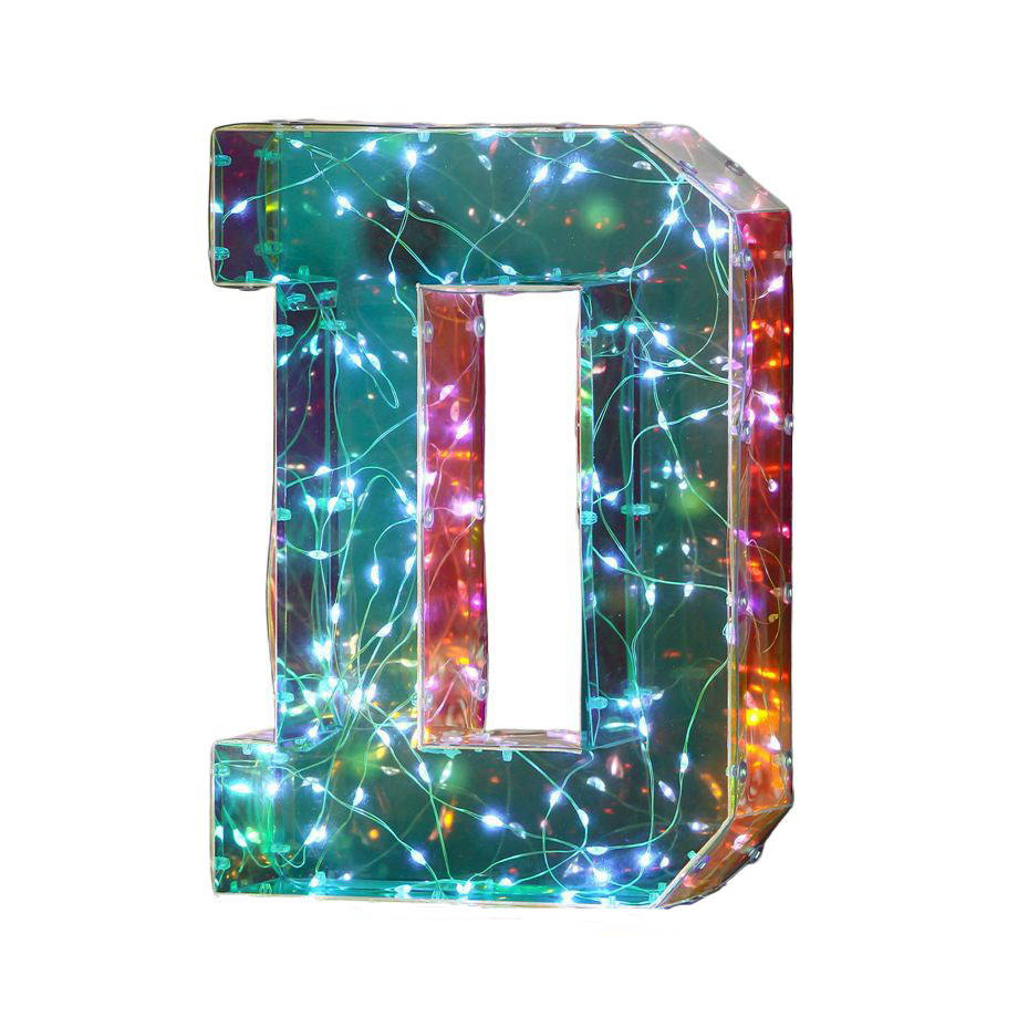 Glowing letter d