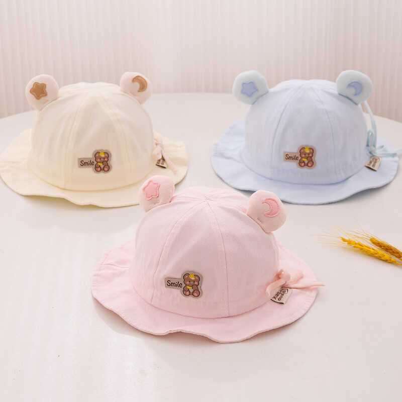 Sombrero de bebé primavera y otoño sombrero de pescador bebés sombrero de sol delgado sombrero de sol recién nacido sombrero de sol para hombres y mujeres