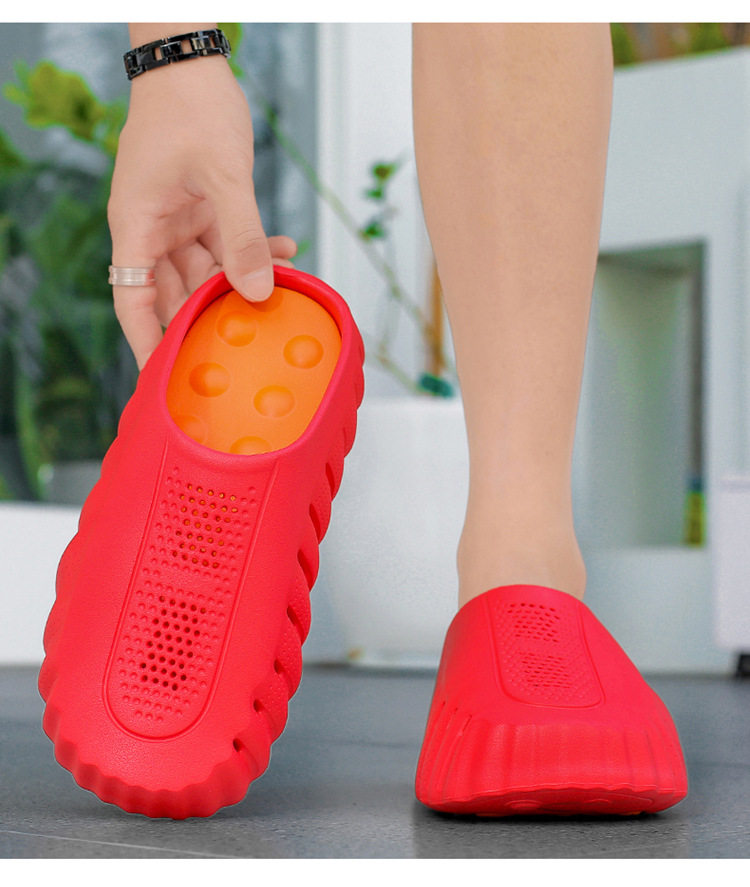 Dép thể thao bít mũi xỏ chân đế dày massage dành cho nam — 286 Xám Cam, 286 bột hoa anh đào trắng, 286 hoa lan sương mù xám, 286 màu nâu chi tiết 15