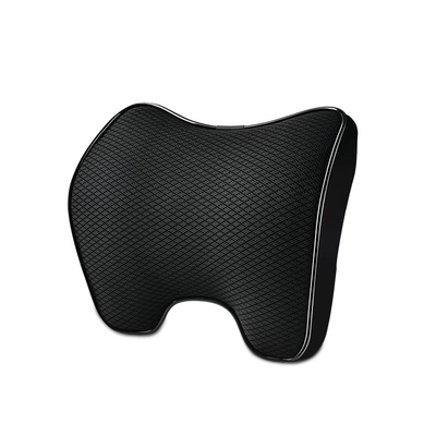 Car Headrest 3D Mesh Memory Foam Lumbar Support Pillow Neck Pillow Universal for All Seasons Car Neck Support Pillow (Headrest) - business-black-headrest-regular