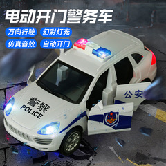 Cross-border new children's boy swivel electric toy car with light and sound, automatic door opening and transforming toy