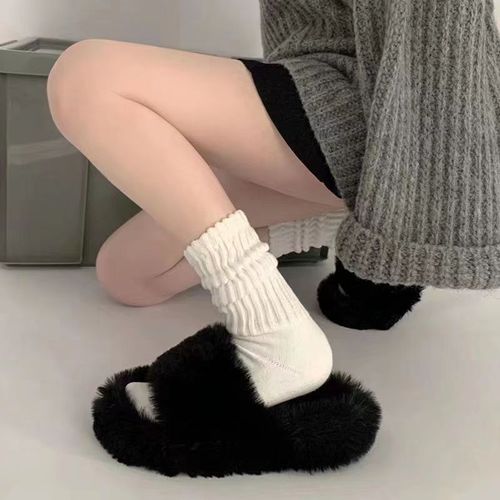 Socks for Spring and Summer, Unisex Mid-Calf Solid Color, Versatile JK Trendy Personality, Long-Calf Solid Color, Thick Knit Bump Socks, Thin Model