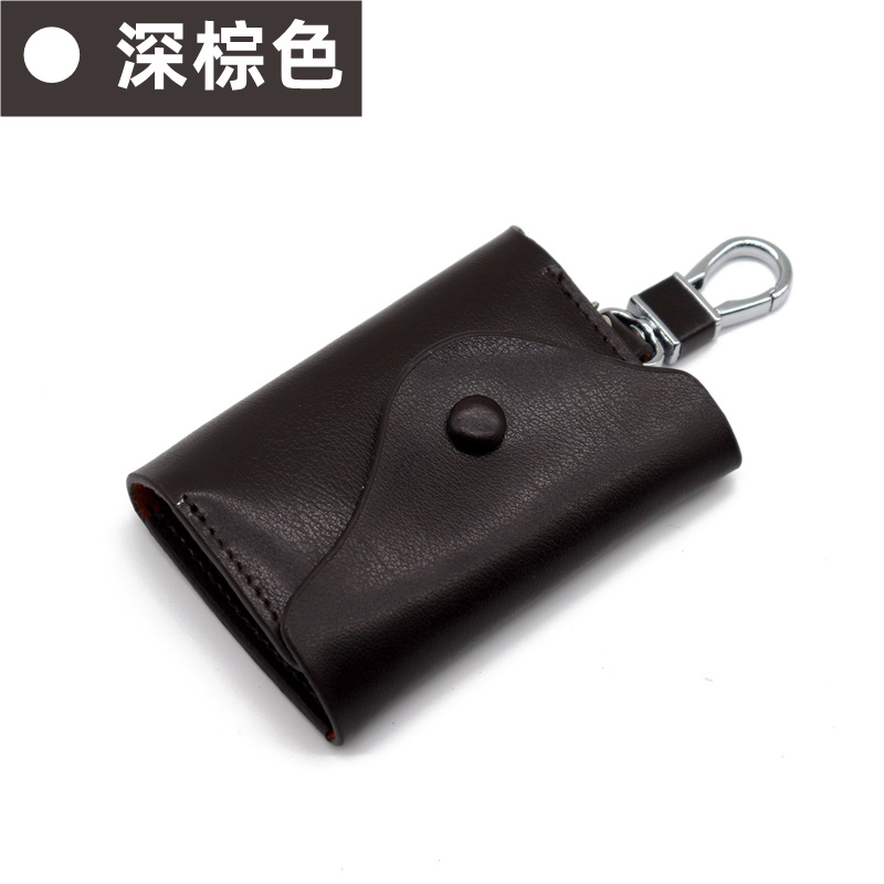 Estuche para llaves de cuero para hombres de alta gama Estuche para llaves de cintura multifuncional de gran capacidad Bolso para llaves universal de cuero para el hogar para mujeres