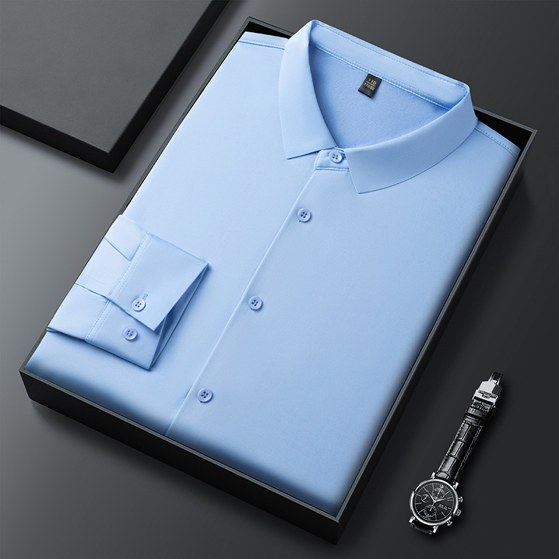 24 크로스보더 겨울 남성용 긴팔 플러스 벨벳 두꺼워진 셔츠 남성용 고급 캐주얼 비즈니스 따뜻한 아빠 셔츠