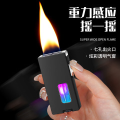 ディザトーンの爆発物の新しい奇妙な7穴の火の空気を入れるライターの高級な電気の混合は1回振って点火するライターを振ります。