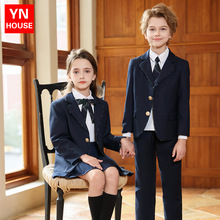 中小学校服幼儿园园服春秋西服套装英伦学院风演出服初中生班服