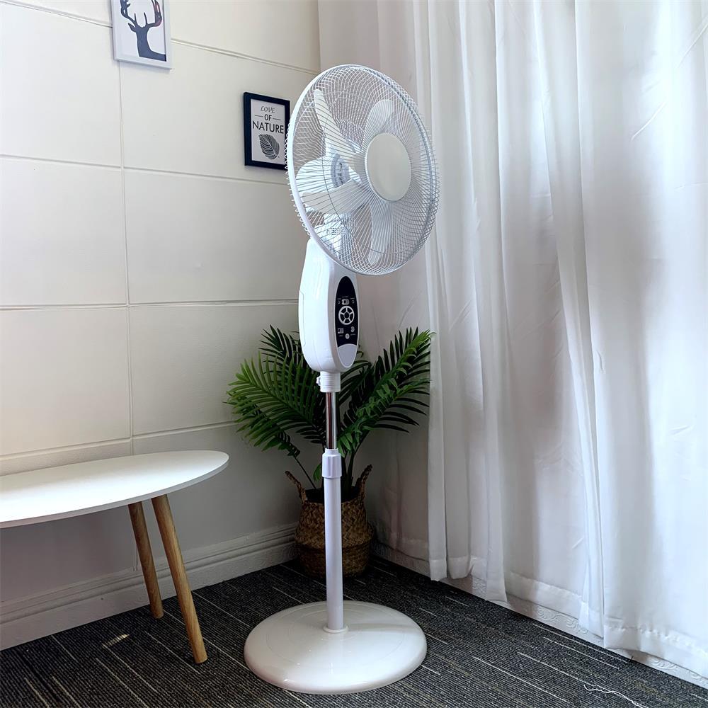 16 pulgadas ventilador vertical de piso con panel solar controlado remoto ventilador solar de emergencia interior y exterior