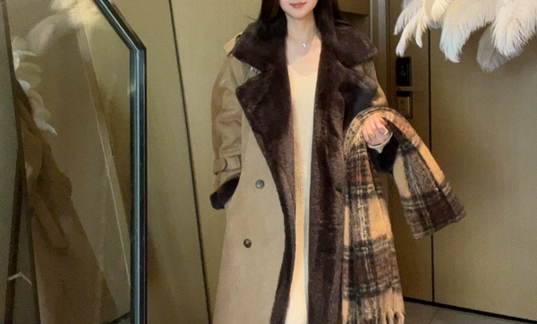 Mocha color extra long style (length 115cm, suitable for heights above 166cm)
