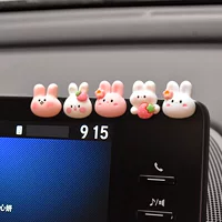 Милый кролик украшение автомобиля Милая мультяшная кукла автомобильные аксессуары автомобиль центральное управление экран дисплея Бесплатные наклейки декоративные наклейки
