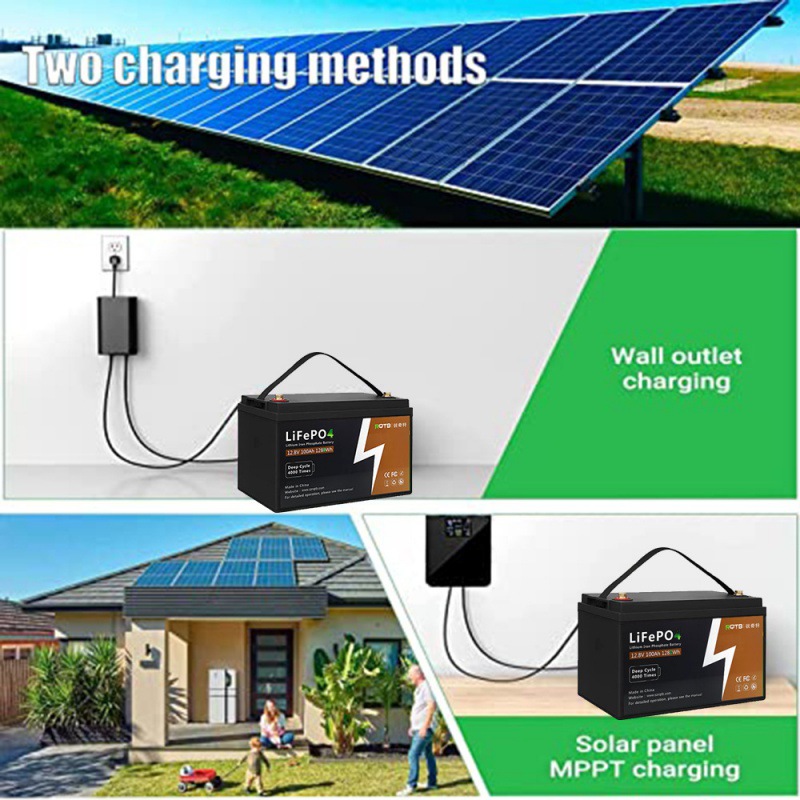 12. 8v100ah plomo modificado batería de litio de almacenamiento de energía solar RV baja velocidad coche hierro batería de litio fabricante bienes genuinos