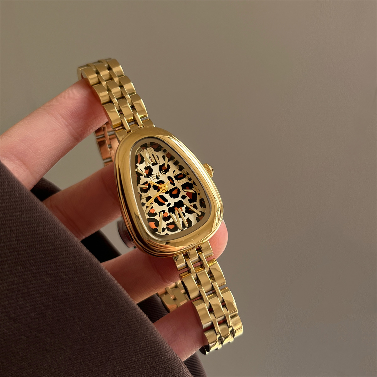 Watch Classification Casual Retro Leopard Double Side Snaps Quartz Watch