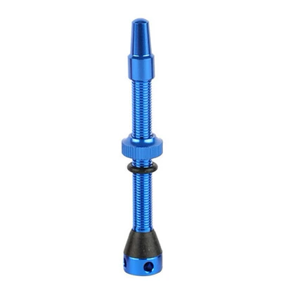 Colorful Aluminum Alloy Bicycle valve - side-four-hole-44mm-blue