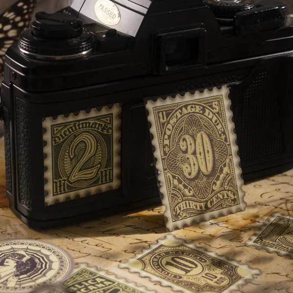 The beautiful one day waste sticker antique pictorial series retro…