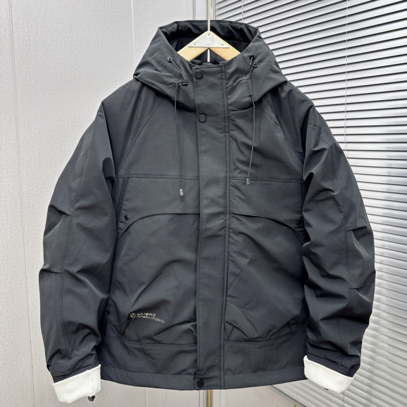 초겨울 스타일을 위한 고급 블랙 코튼 안감