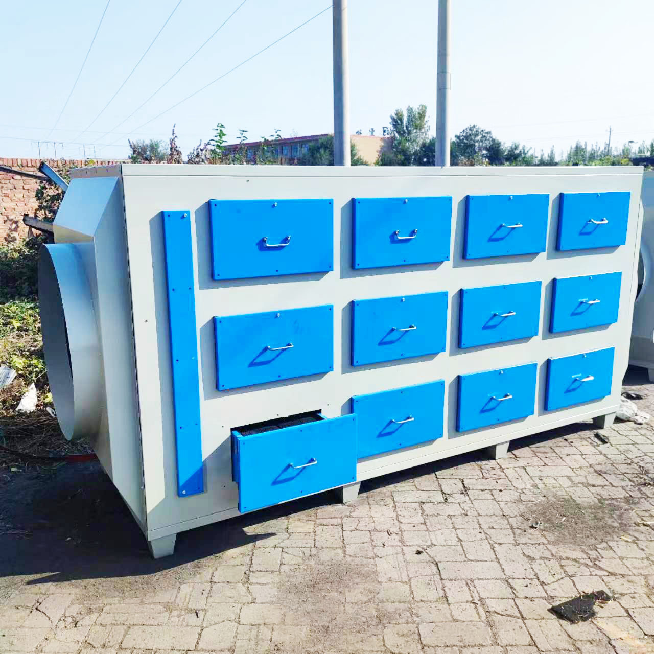 厂家活性炭废气净化器吸附环保箱漆雾处理干式过滤箱工业除味设备