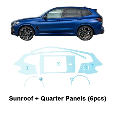 Brightening Protective Film – Automotive Film - tpu-transparent-protective-film-bmw-x3m-sport-m-g01-roof-pillar-tpu-protective-film