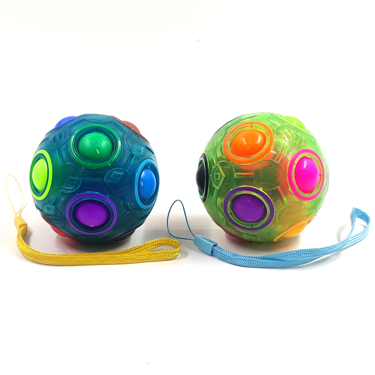 La inteligencia de los niños de Venta caliente transfronteriza luminosa Bola de arco iris de juguete cubo mágico adulto yema del dedo Cubo de descompresión