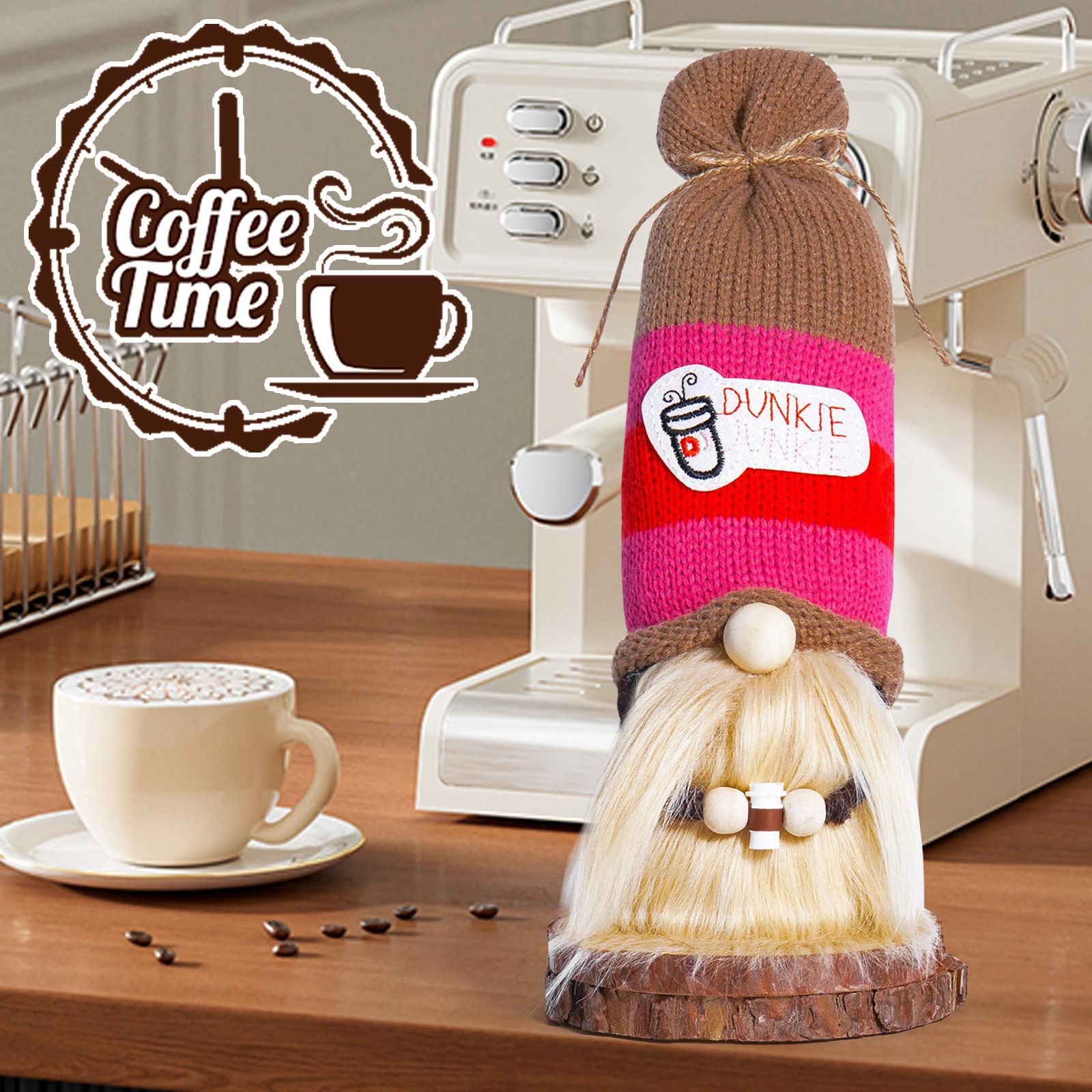 Muñecas de café transfronterizo sin cara adornos lindos muñecas de punto Rodolfo muñecas decoraciones para el hogar