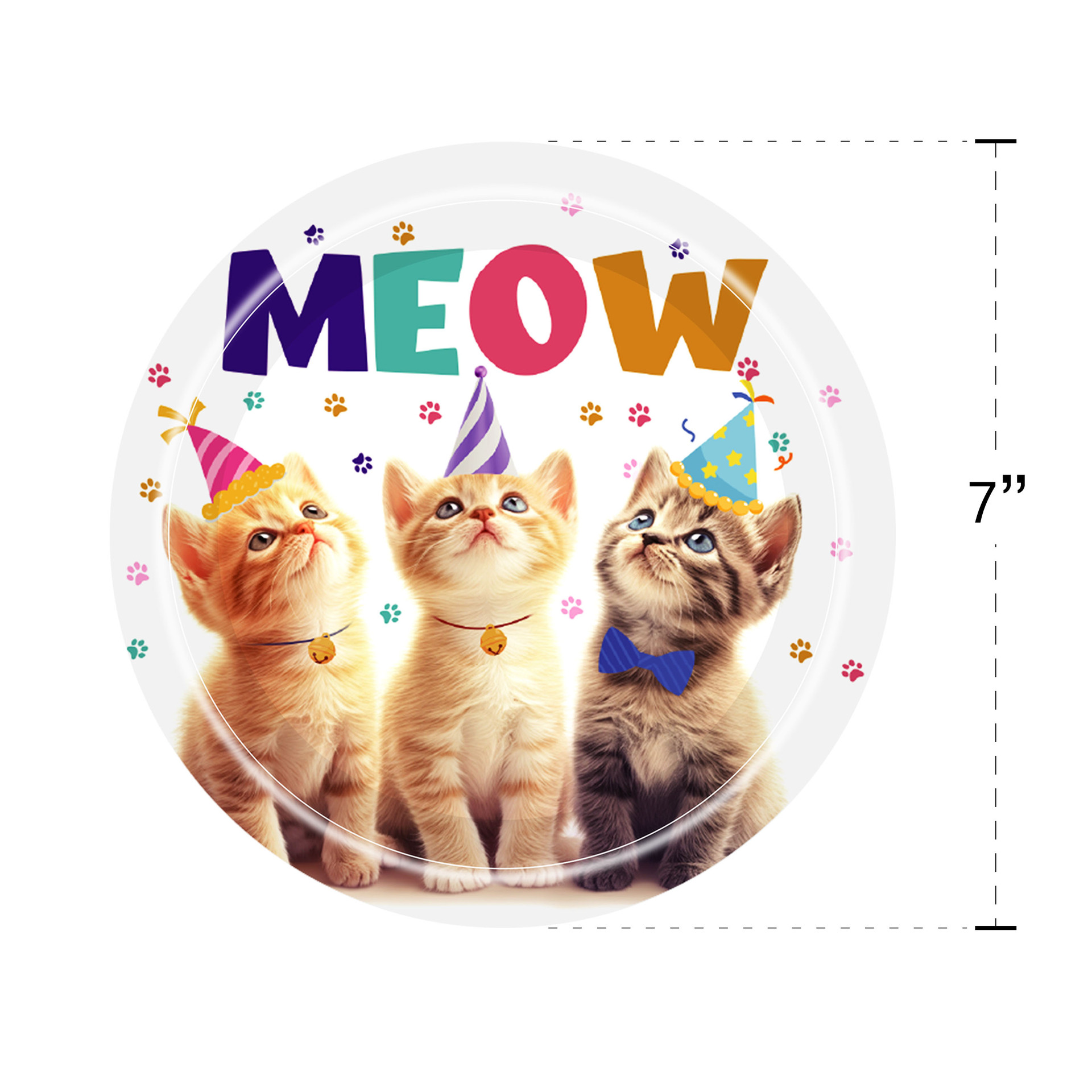 Nuevo estilo transfronterizo mascota gato gato tema tres gatos gato juego de vajilla impresa taza de papel toalla de papel placa de papel desechable image 4